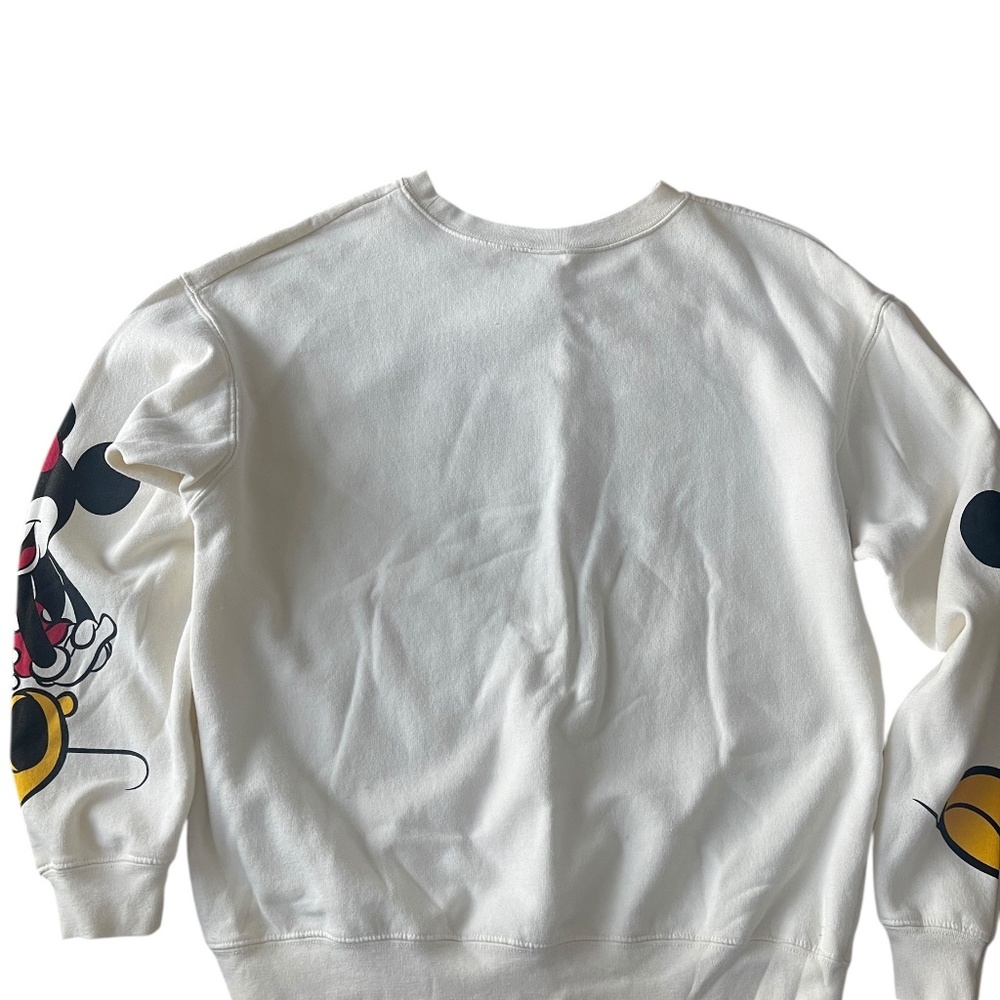 Disney Mickey And Minnie Mouse Sweatshirt Unisex Size XL(15-17) Cream Disney Top - Picture 11 of 14